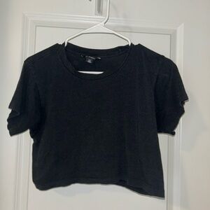 American Eagle Outfitters Black Cotton Crop Top